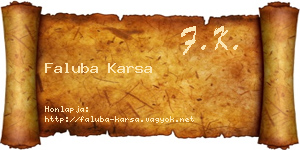 Faluba Karsa névjegykártya